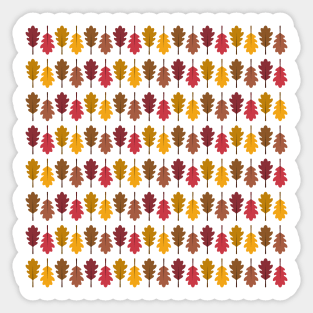 Oak Leaves Pattern (Autumn Colours) Sticker